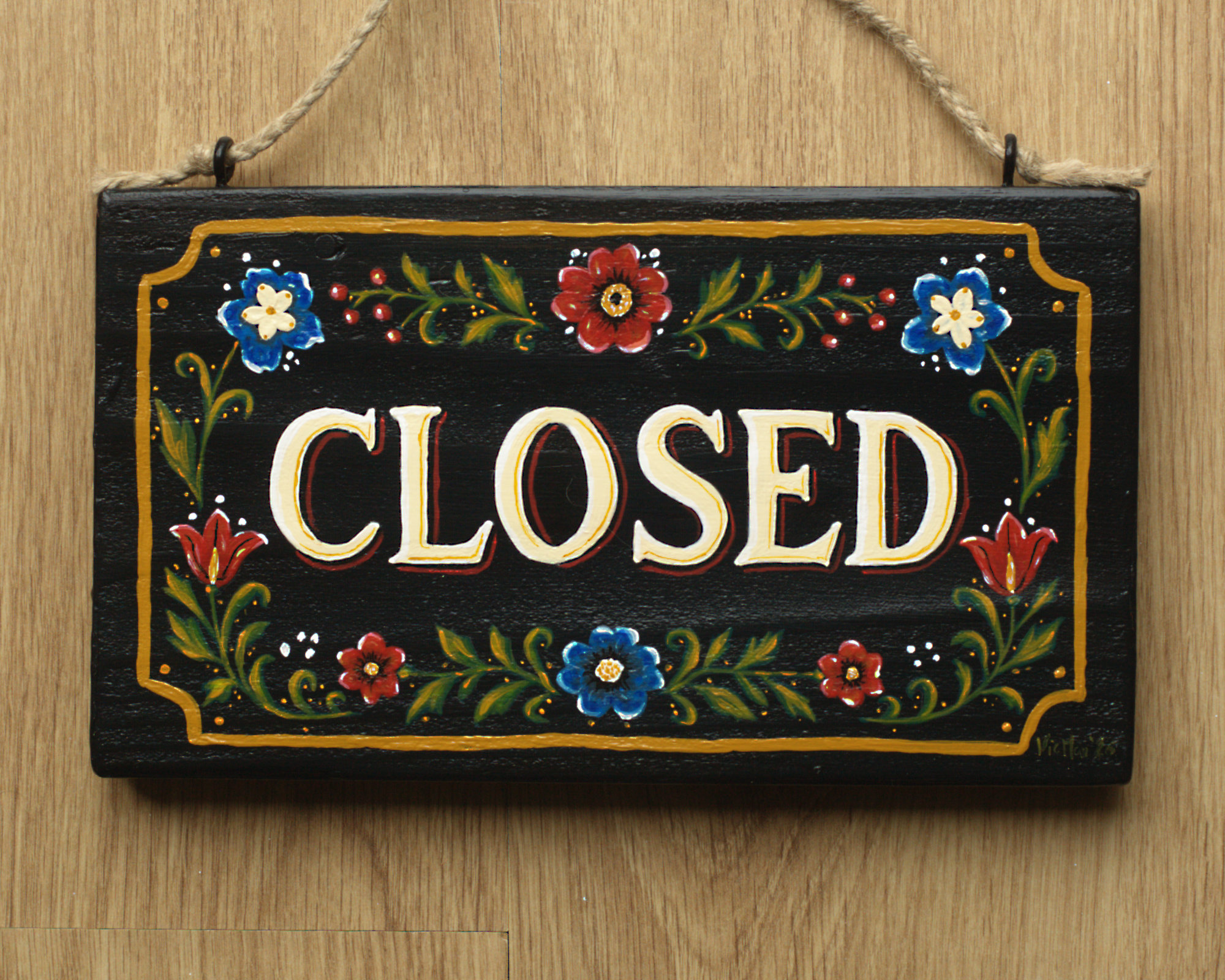 Folk Door Sign